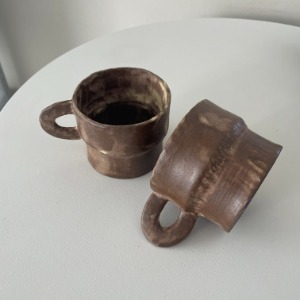 Beige brown mug